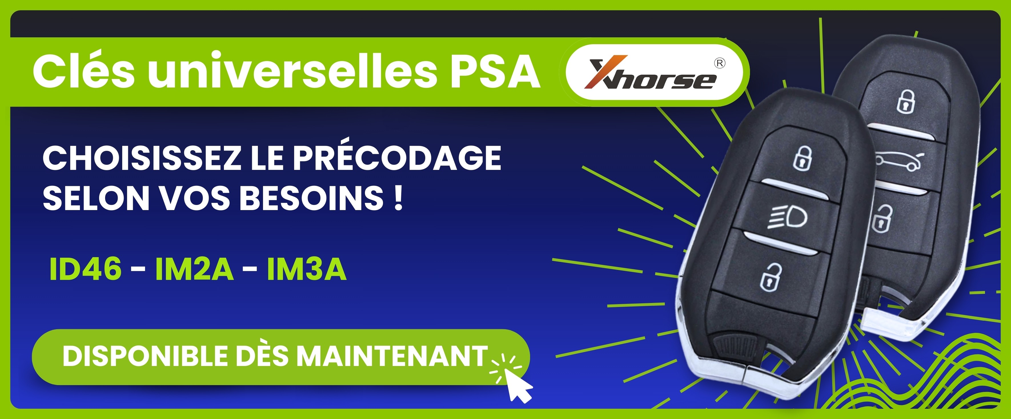Bannière Clés Xhorse PSA